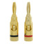 Banana Plug for Speaker Cable, Black & Red (2pc, Brass)